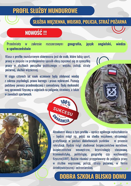 Profil: służby mundurowe